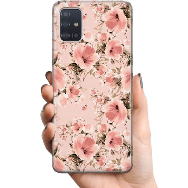 Samsung Galaxy A51 TPU Mobildeksel Blomster