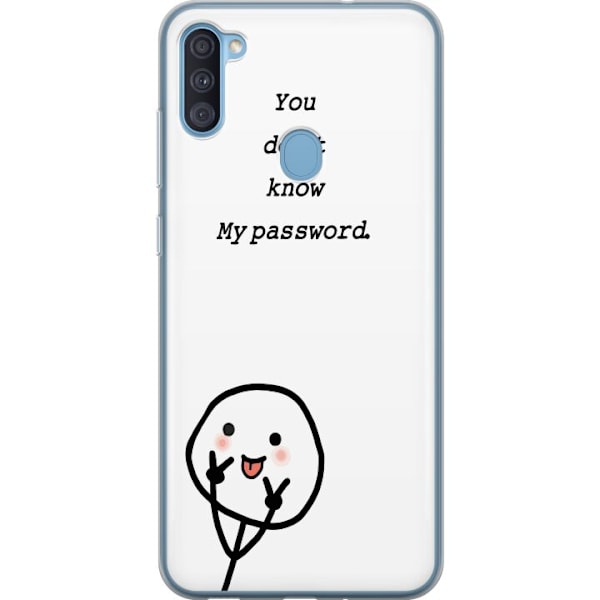 Samsung Galaxy A11 Genomskinligt Skal You Don’t Know My Pass