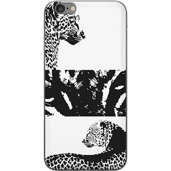 Apple iPhone 6s Plus Läpinäkyvä kuori Leopard Faces