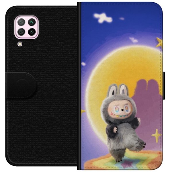 Huawei P40 lite Plånboksfodral Labubu Neon Pop – Neonfärga