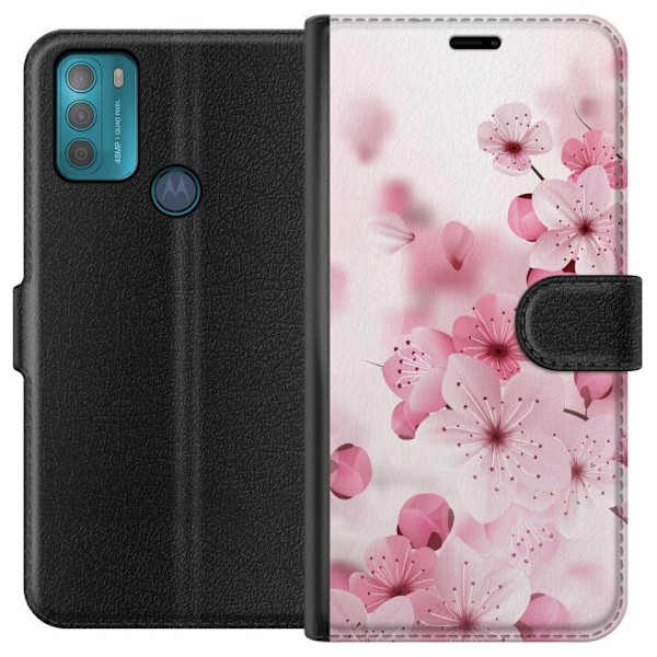 Motorola Moto G50 Lompakkokotelo Kirsikankukka