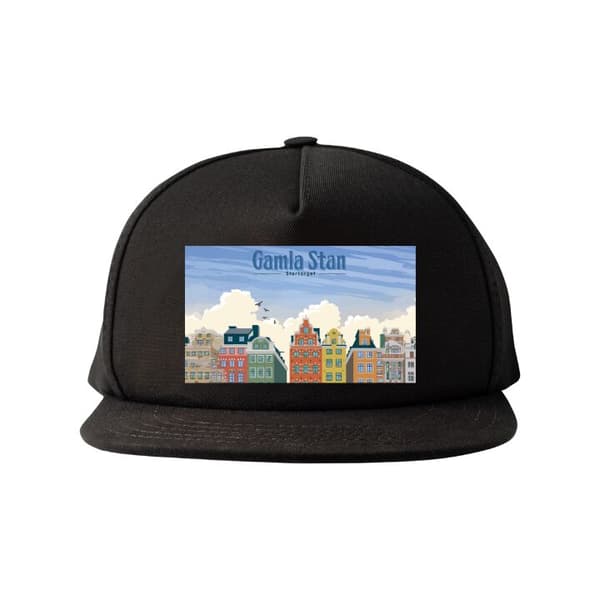 Snapback-lippalakki musta one size