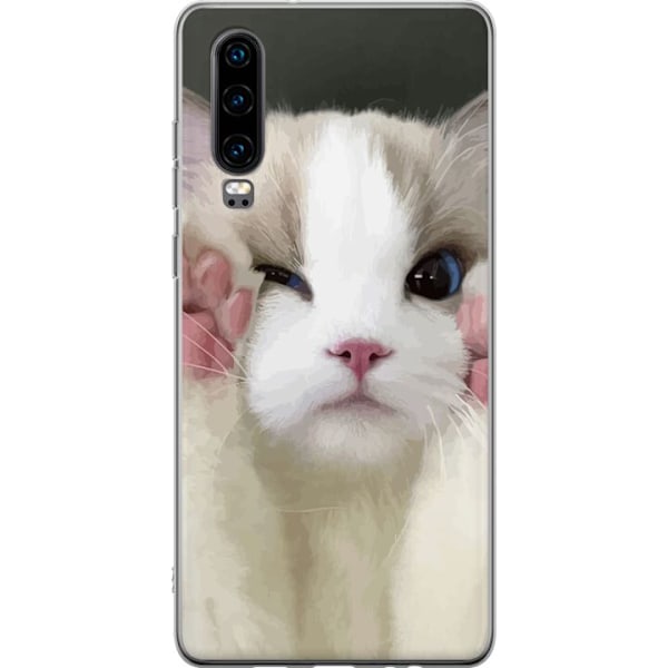 Huawei P30 Gjennomsiktig deksel Katt