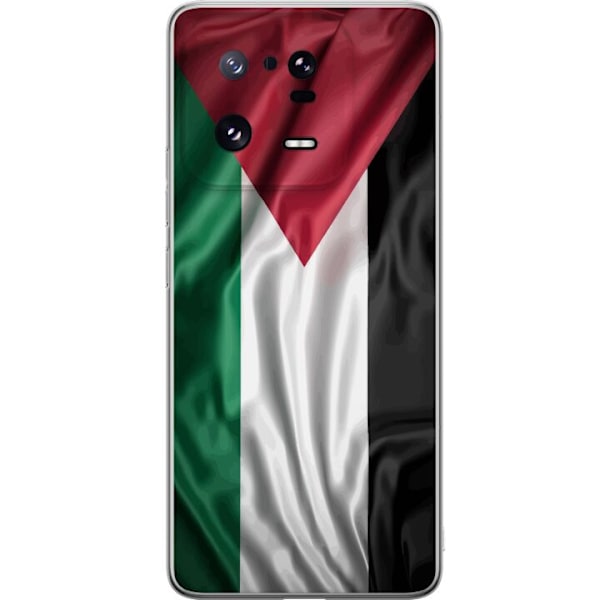 Xiaomi 13 Pro Gennemsigtig cover Palestinaflaget – ikonisk frihedssymbol i rød, sort, hvid og grøn