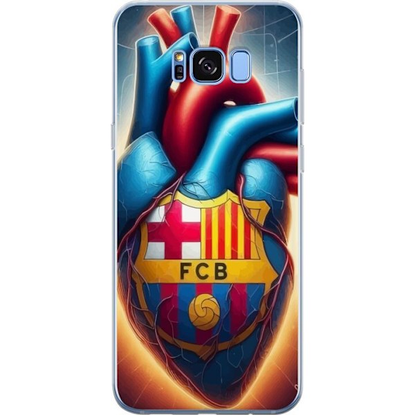 Samsung Galaxy S8 Genomskinligt Skal FCB Hjärta