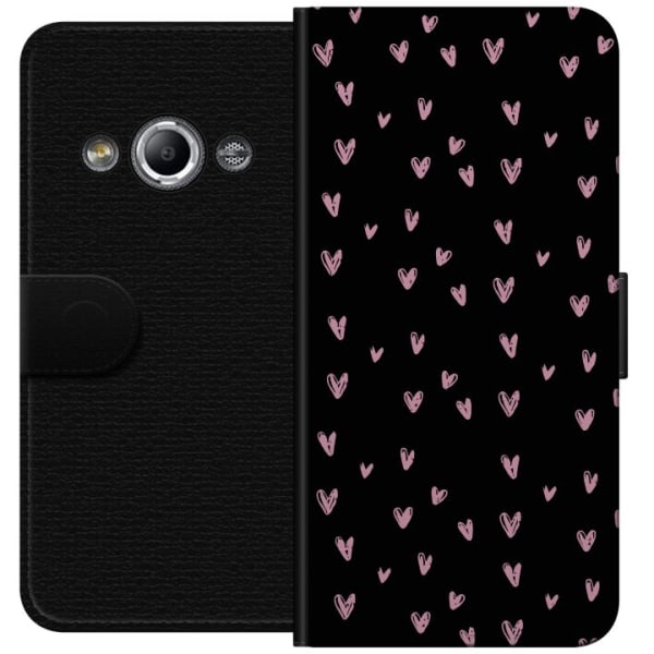 Samsung Galaxy Xcover 3 Plånboksfodral Små Hjärtan
