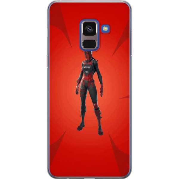 Samsung Galaxy A8 (2018) Gennemsigtig cover Fortnite - Rød Ri