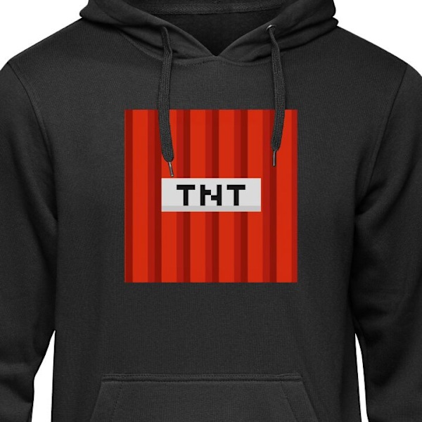 Hoodie til Voksen | Behagelig Hættetrøje Minecraft TNT sort M
