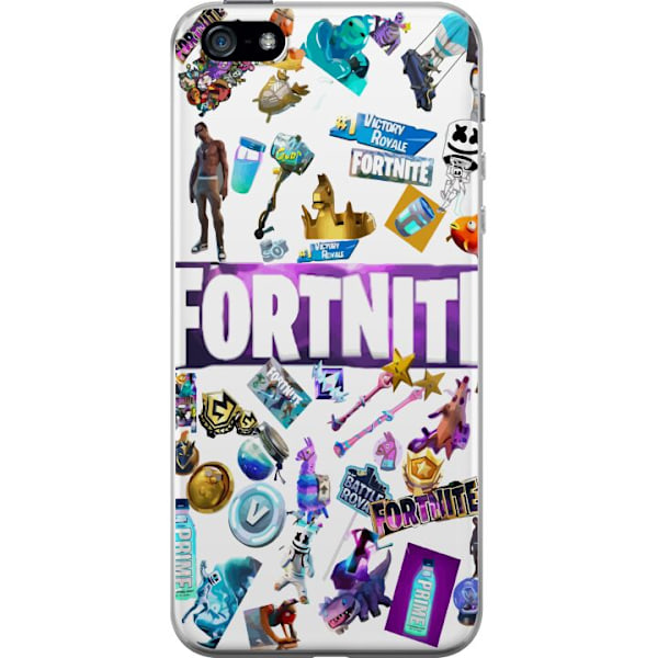 Apple iPhone 5 Läpinäkyvä kuori Fortnite