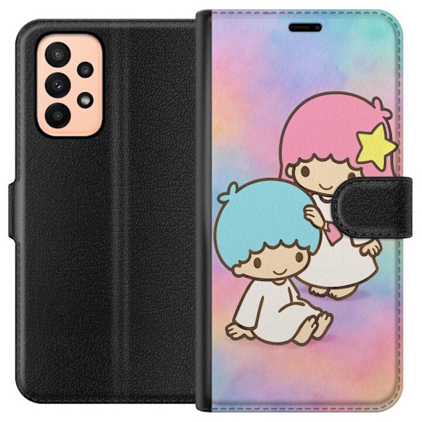 Samsung Galaxy A23 Tegnebogsetui Kawaii Sanrio Kiki Lola Little Twin Stars