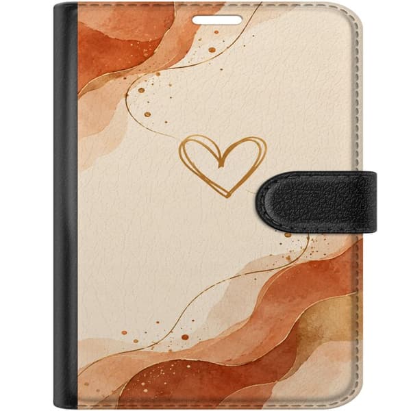 Yhteensopiva Lompakkokotelo Apple iPhone Duo Meripihkasydän beige