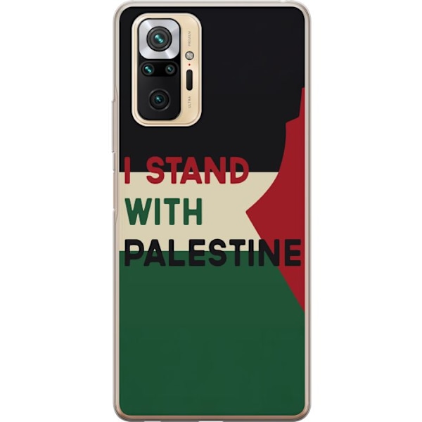 Xiaomi Redmi Note 10 Pro Genomskinligt Skal Stand with Palestine – solidaritetsdesign med starkt budskap