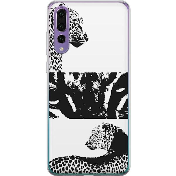 Huawei P20 Pro Läpinäkyvä kuori Leopard Faces