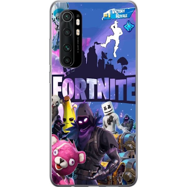 Xiaomi Mi Note 10 Lite Gjennomsiktig deksel Fortnite