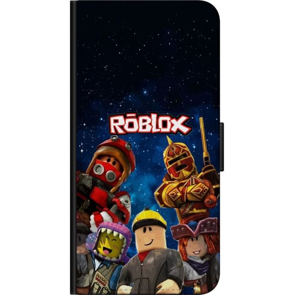 Kompatibel Tegnebogsetui til Nokia 5.4 Roblox rumfigurer spilkarakterer stjernenhimmel spil blå
