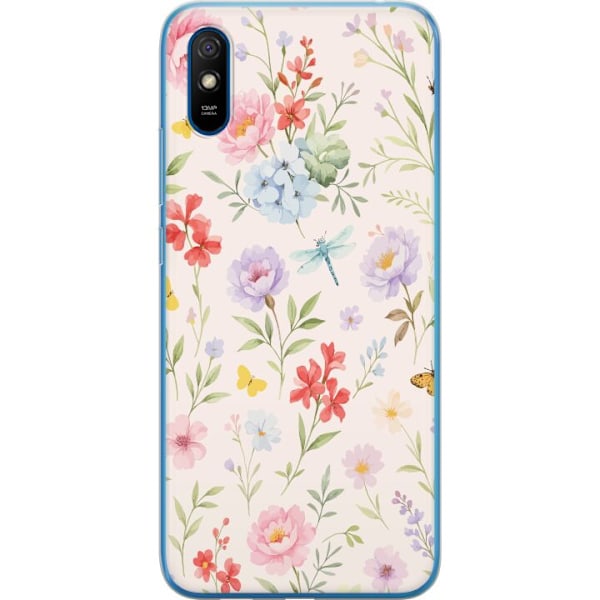Xiaomi Redmi 9AT Genomskinligt Skal Blommor