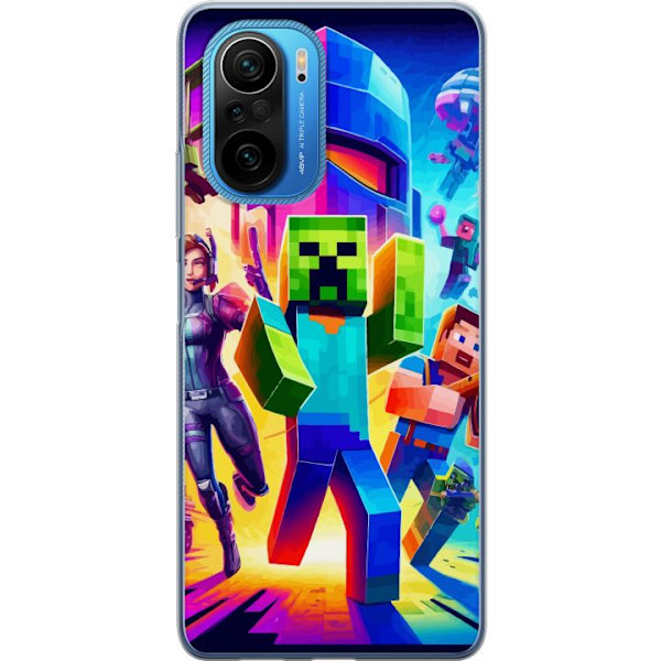 Xiaomi Poco F3 Gennemsigtig cover Fortnite vs Minecraft