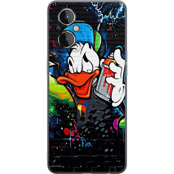 OnePlus Nord N20 5G Läpinäkyvä kuori Kalle Anka Graffiti Disney Design Hauska Lasten Motiivi Väri Graafinen Suosittu Sarja Ikoninen Disney-hahmo