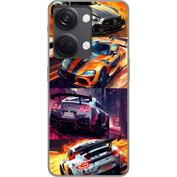 OnePlus Nord 3 Läpinäkyvä kuori Ralli kuume - vauhdikas teema ralliautoilla