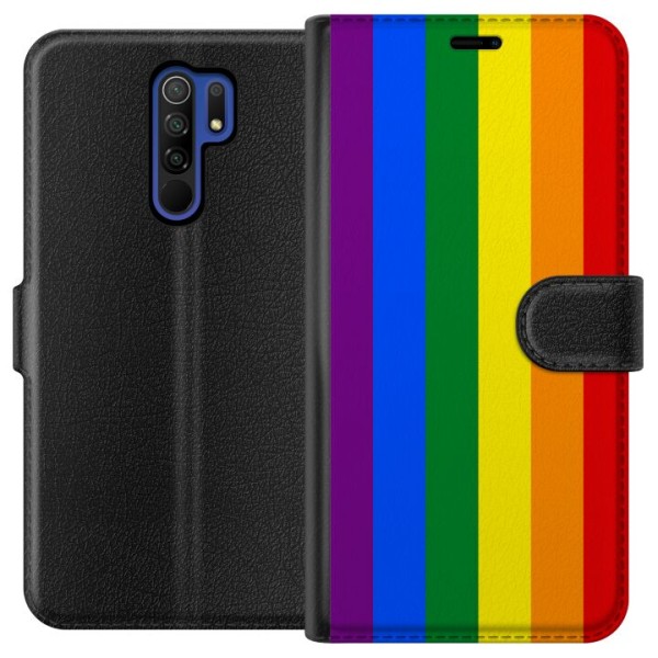 Xiaomi Redmi 9 Tegnebogsetui Pride Flagga