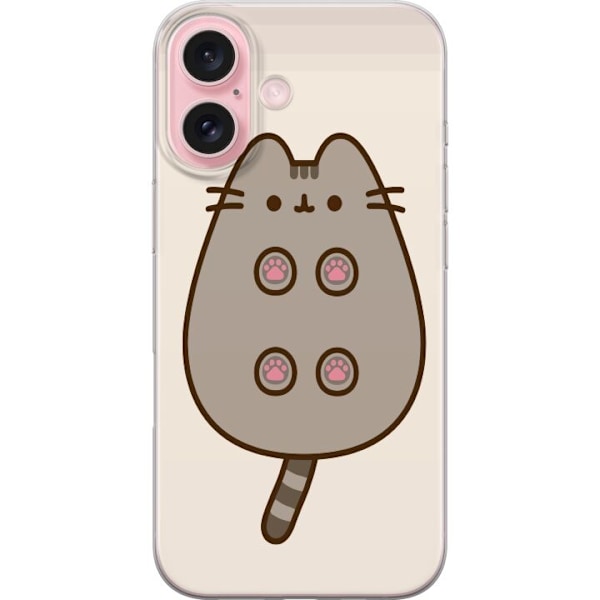 Apple iPhone 16 Läpinäkyvä kuori Kawaii Katti