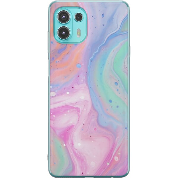 Motorola Edge 20 Lite Gennemsigtig cover Pastelmarmor