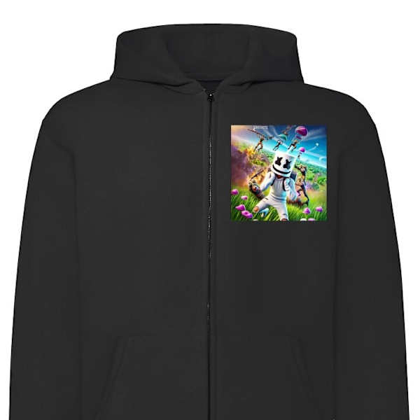 Zip-Hoodie | Hættetrøje med Lynlås til Voksne Fortnite sort XXL