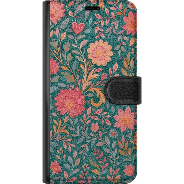 Kompatibel Tegnebogsetui til Apple iPhone 16 Pro Floral Dream