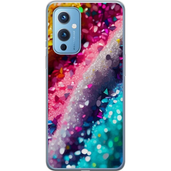 OnePlus 9 Gennemsigtig cover Glitter