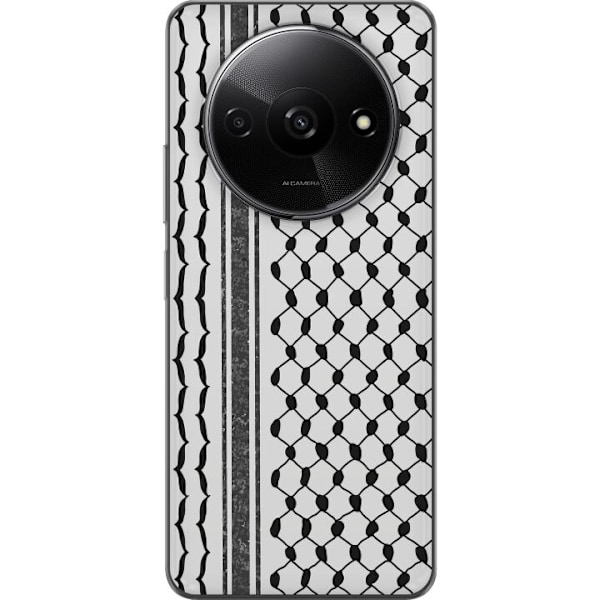 Xiaomi Redmi A3 Läpinäkyvä kuori Palestiinalainen kuvio - perinteiseen tyyliin inspiroima keffiyeh-kangas