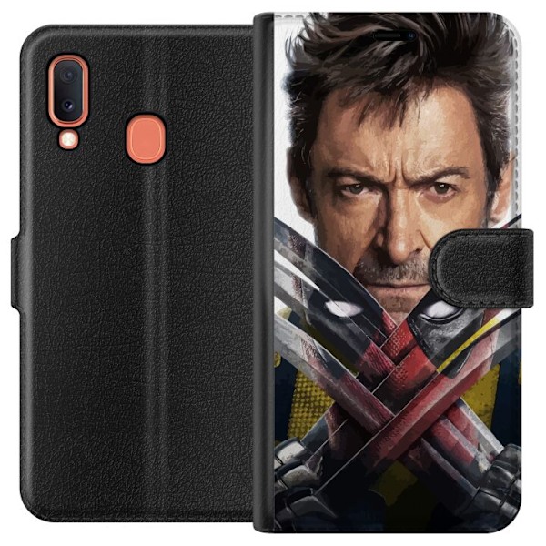 Samsung Galaxy A20e Tegnebogsetui Deadpool & Wolverine