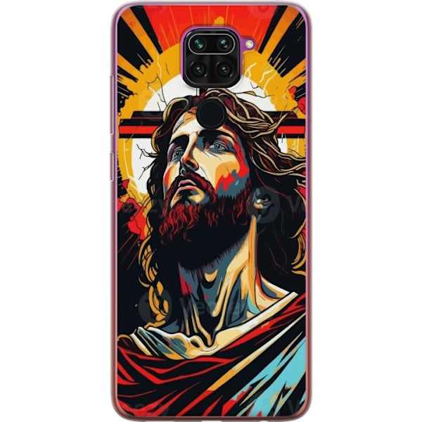 Xiaomi Redmi Note 9 Läpinäkyvä kuori Jeesus ja Kortti - uskonnollinen motiivi syvällä symboliikalla