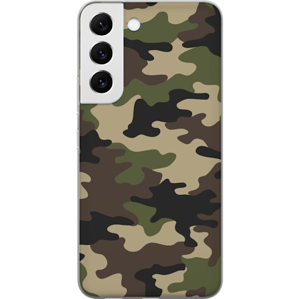 Samsung Galaxy S22 5G Gennemsigtig cover Skov camo