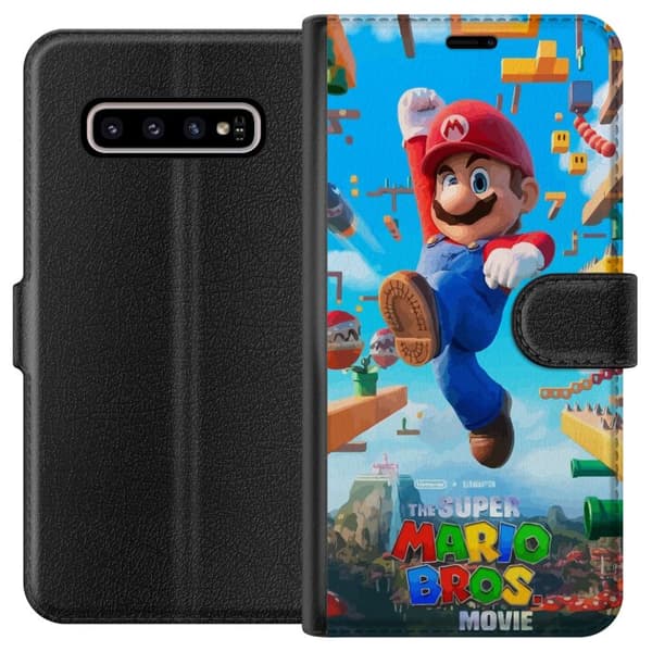 Kompatibelt Lommeboketui til Samsung Galaxy S10+ Super Mario Bros