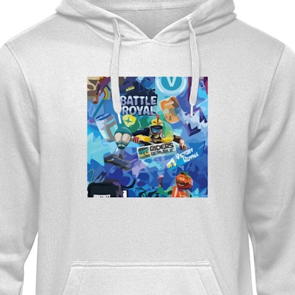 Barn-Hoodie | Mjuk Huvtröja för Barn Fortnite grå 7-8 År