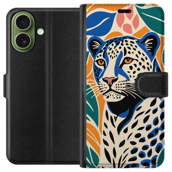 Kompatibel Tegnebogsetui til Apple iPhone 17 Majestætiske Leopard