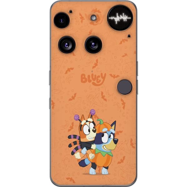 Kompatibelt Mobildeksel til Nothing Phone (3) Tegnede hunder utkledd til Halloween med gresskar, flaggermus og heksehatter oransje