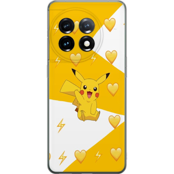 OnePlus 11 Läpinäkyvä kuori Pikachu Pokémon Pelihahmo Peliaihe Suosittu Ikoni Sarjakuvasarja Pokémon GO Lasten Klassikko