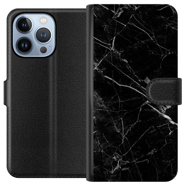Apple iPhone 13 Pro Plånboksfodral black marble