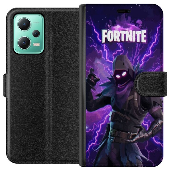 Xiaomi Redmi Note 12 Plånboksfodral Fortnite Raven – Mörk Stridsikon från Battle Royale