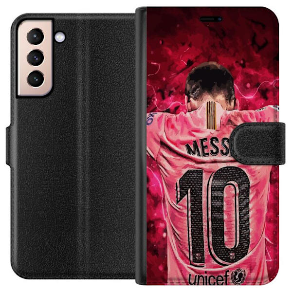 Samsung Galaxy S21 Lompakkokotelo Messi Jalkapallo Barcelona Argentiina Motivoiva Legendaarinen Pelaaja FC Barcelona Numero 10 Urheilu Jalkapallo