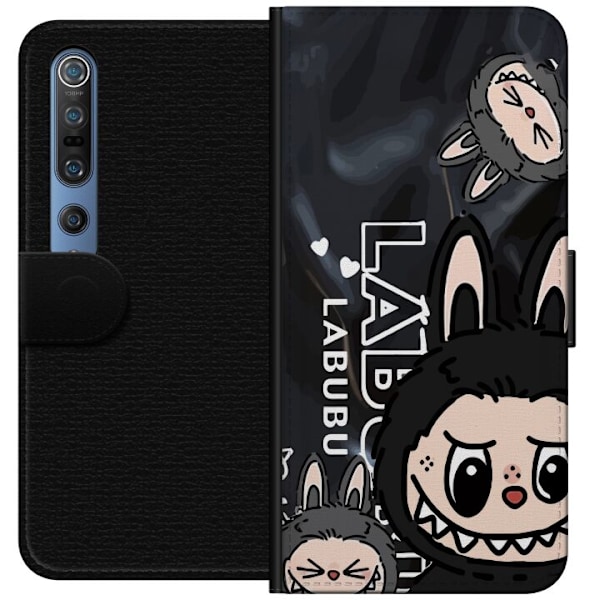 Xiaomi Mi 10 Pro 5G Tegnebogsetui <nl>Labubu Black Energy - Sort mønster i gade stil