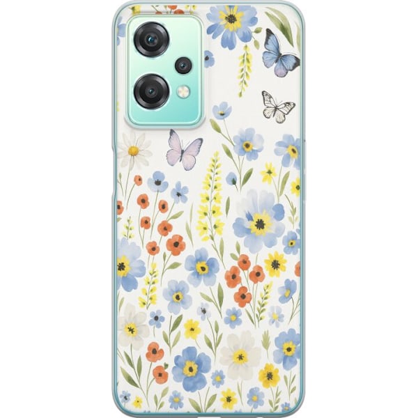 OnePlus Nord CE 2 Lite 5G Genomskinligt Skal Sommarblommor