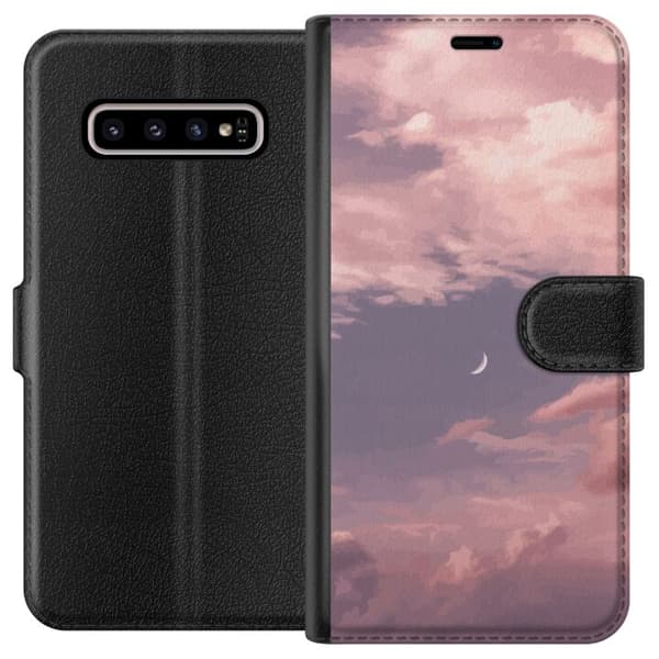 Kompatibelt Lommeboketui til Samsung Galaxy S10+ Rosa Himmel