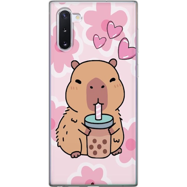 Samsung Galaxy Note10 Gennemsigtig cover Kawaii Capybara Hjert
