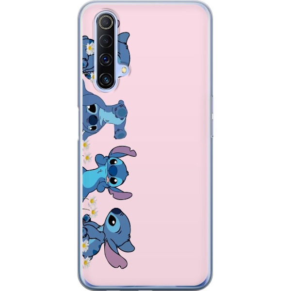 Realme X50 5G Genomskinligt Skal Stitch Skratt & Bus – Perfekt för Mobilskal eller Poster