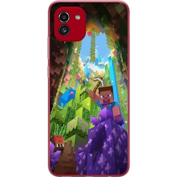 Samsung Galaxy A03 Läpinäkyvä kuori Minecraft