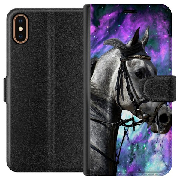 Kompatibel Tegnebogsetui til Apple iPhone X Hest