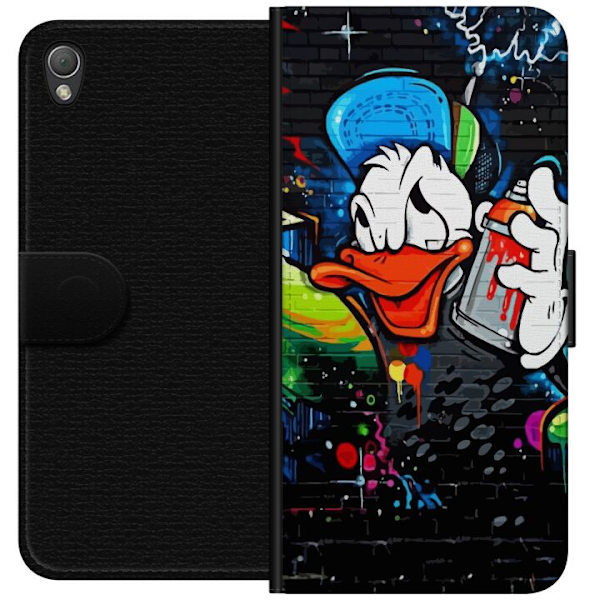 Sony Xperia Z3 Lompakkokotelo Kalle Anka Graffiti Disney Design Hauska Lasten Motiivi Väri Graafinen Suosittu Sarja Ikoninen Disney-hahmo