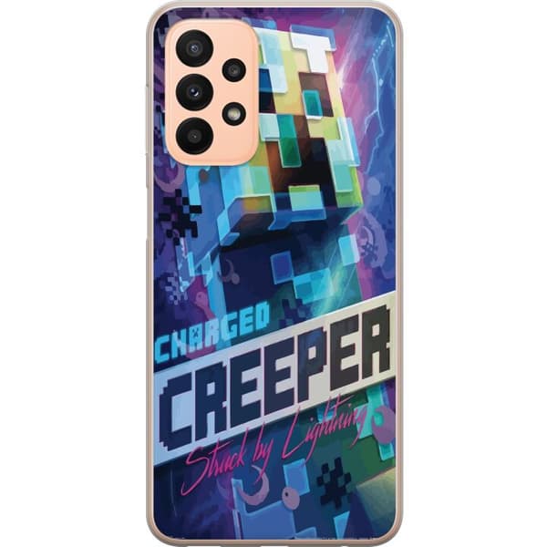 Kompatibelt Mobilskal till Samsung Galaxy A23 Minecraft Creeper